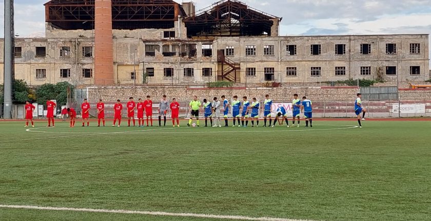 Uno scatto del match Gaeta - Podgora