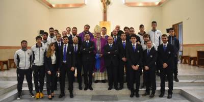 Natale 2021: gli arbitri formiani a Messa da mons. Luigi Vari